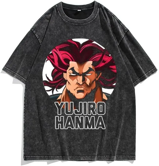 Men's 90s Vintage Anime Graphic Shirts Summer Casual Hip Hop Tee Streetwear Harajuku Top Tshirt Y2K Tops