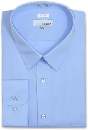 Modena Men's Stout Fit Long Sleeve Dress Shirt - Colors