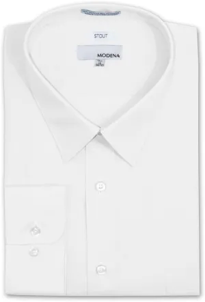 Modena Men's Stout Fit Long Sleeve Dress Shirt - Colors