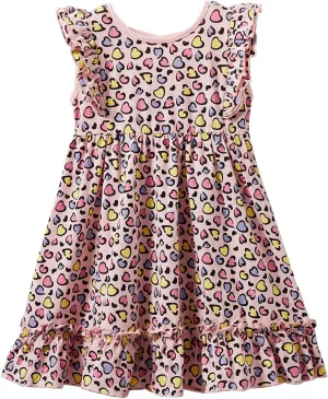 Mud Kingdom Girls Dress 4th of July Cute Independence Day American Flag Ruffle Sleeve Summer Holiday