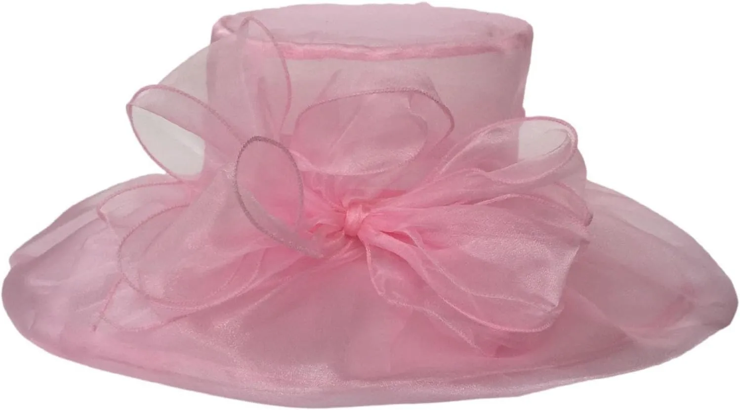 Organza Sun Hat Women Church Derby Hats Wide Brim Vintage Mesh Breathable Holiday Beach Cap Tea Party Dress Caps for Womens