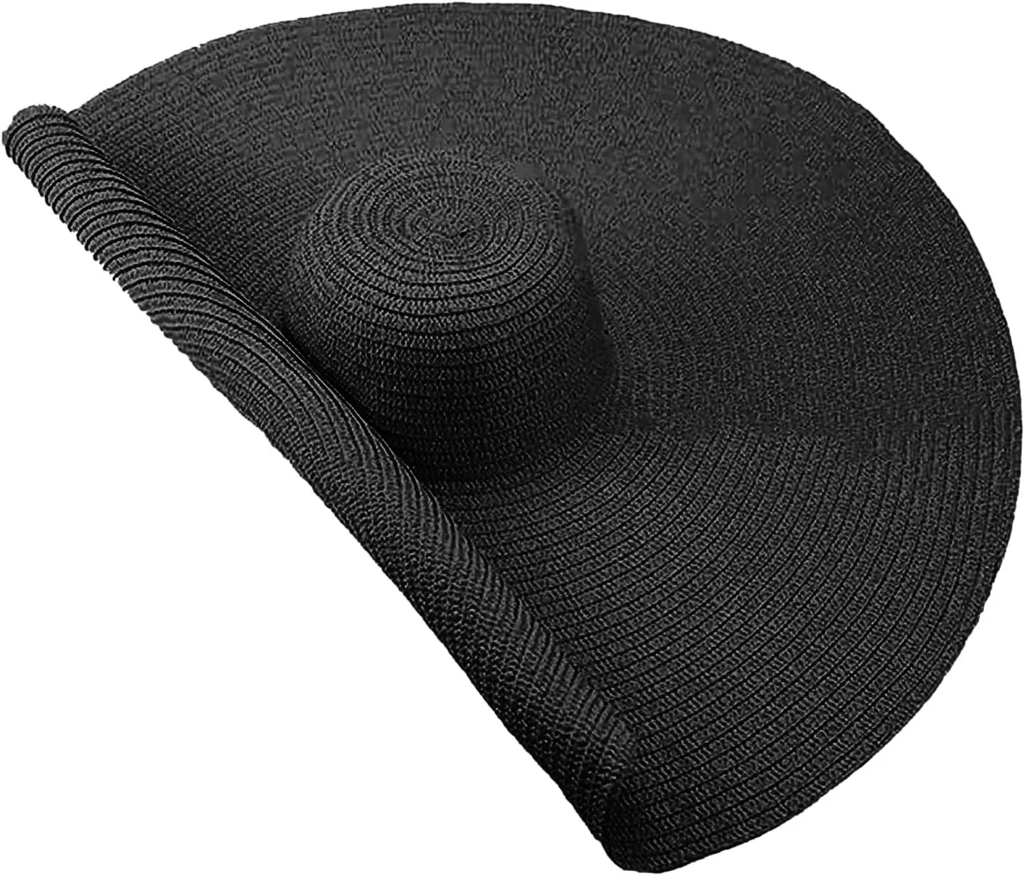 Oversized Beach Straw Hat for Women Large Wide Brim Visor Hats Floppy Foldable Roll up Cap Summer UV Protection Cap