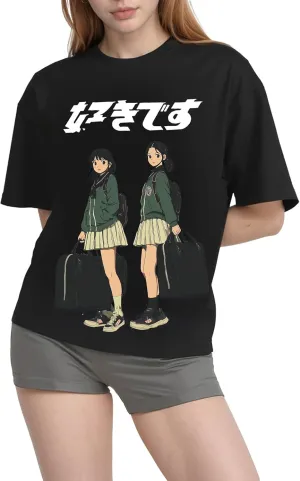 Oversized Graphic Tshirts for Women Vintage Tees Streetwear Unisex Cute Harajuku Top