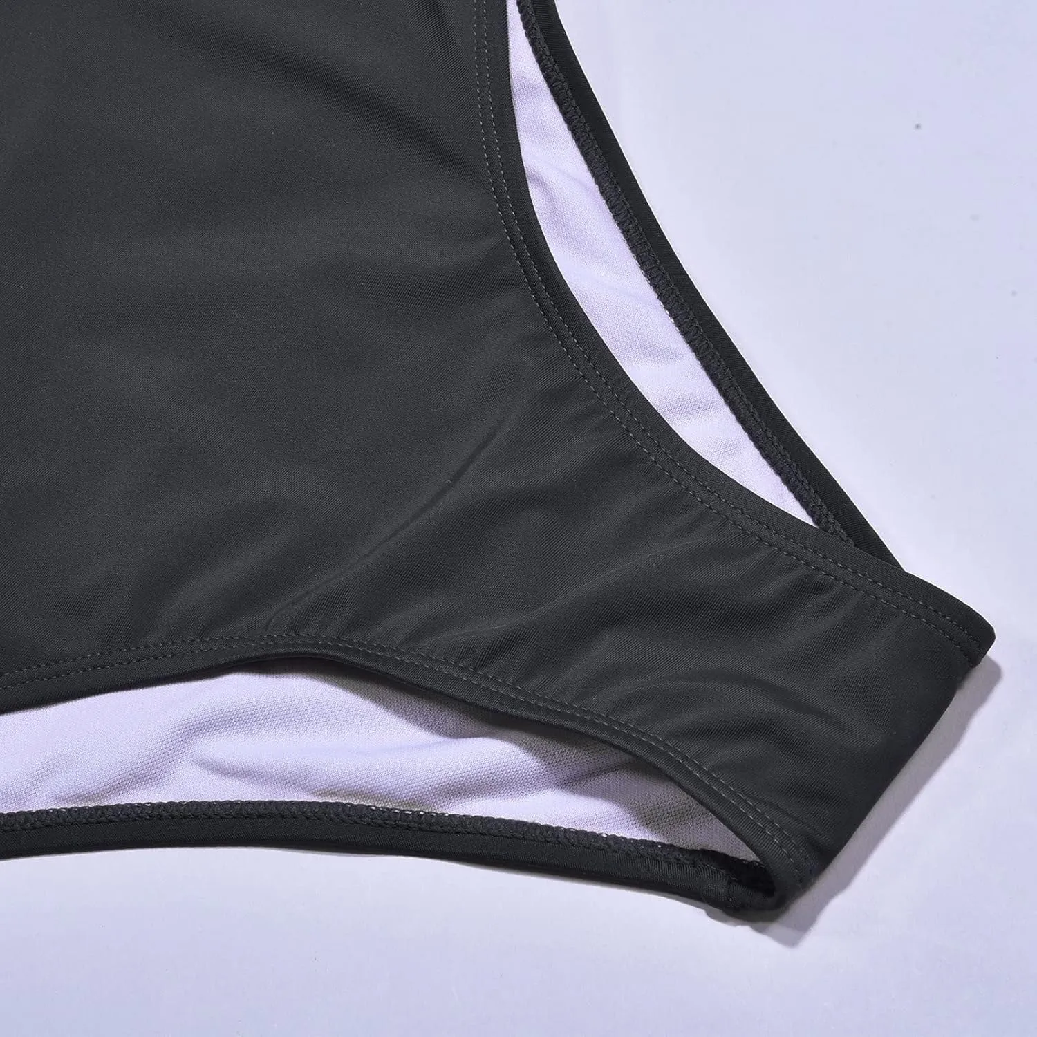 PTOLOCIF Bathing Suit for Women One Piece Tummy Control Swimsuit High Waisted Bathing Suit Cutout Monokini V Neck Swimwear