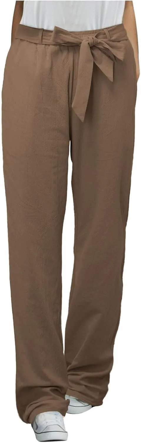 PTOLOCIF Casual Pants for Women,High Waisted Palazzo Pants Drawstring Back Elastic Waist Pants Ankle Length Boho Pants
