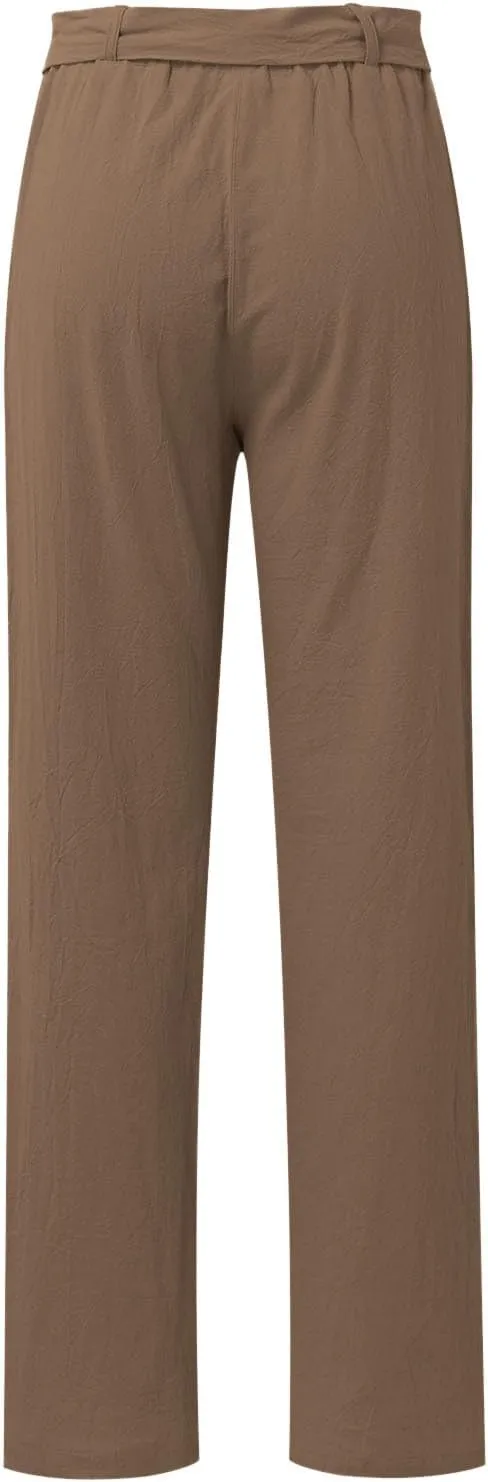 PTOLOCIF Casual Pants for Women,High Waisted Palazzo Pants Drawstring Back Elastic Waist Pants Ankle Length Boho Pants