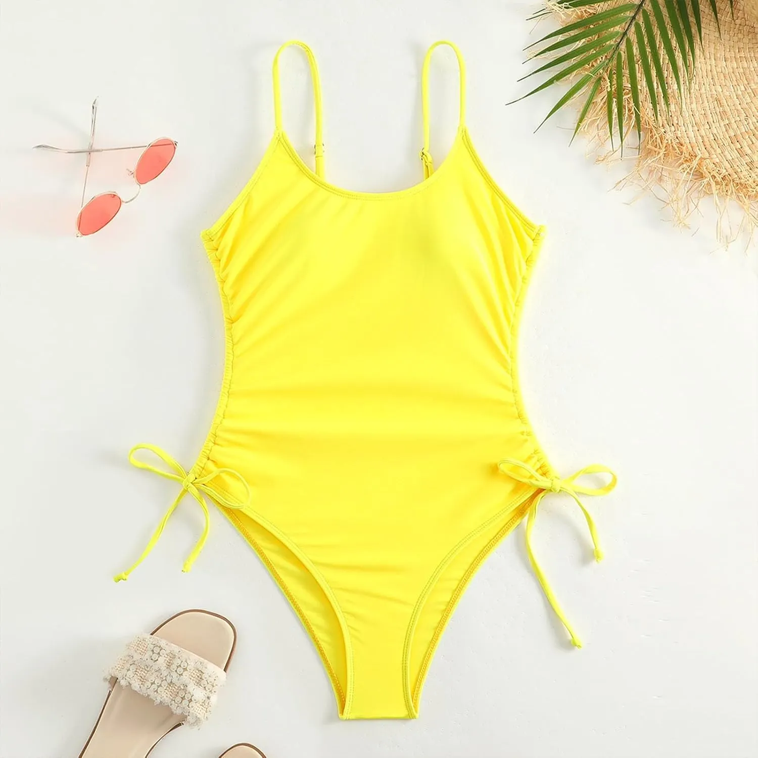 PTOLOCIF Womens One Piece Swimsuits Tummy Control Swimsuits One Shoulder Bathing Suit Modest Full Coverage Keyhole Swimwear