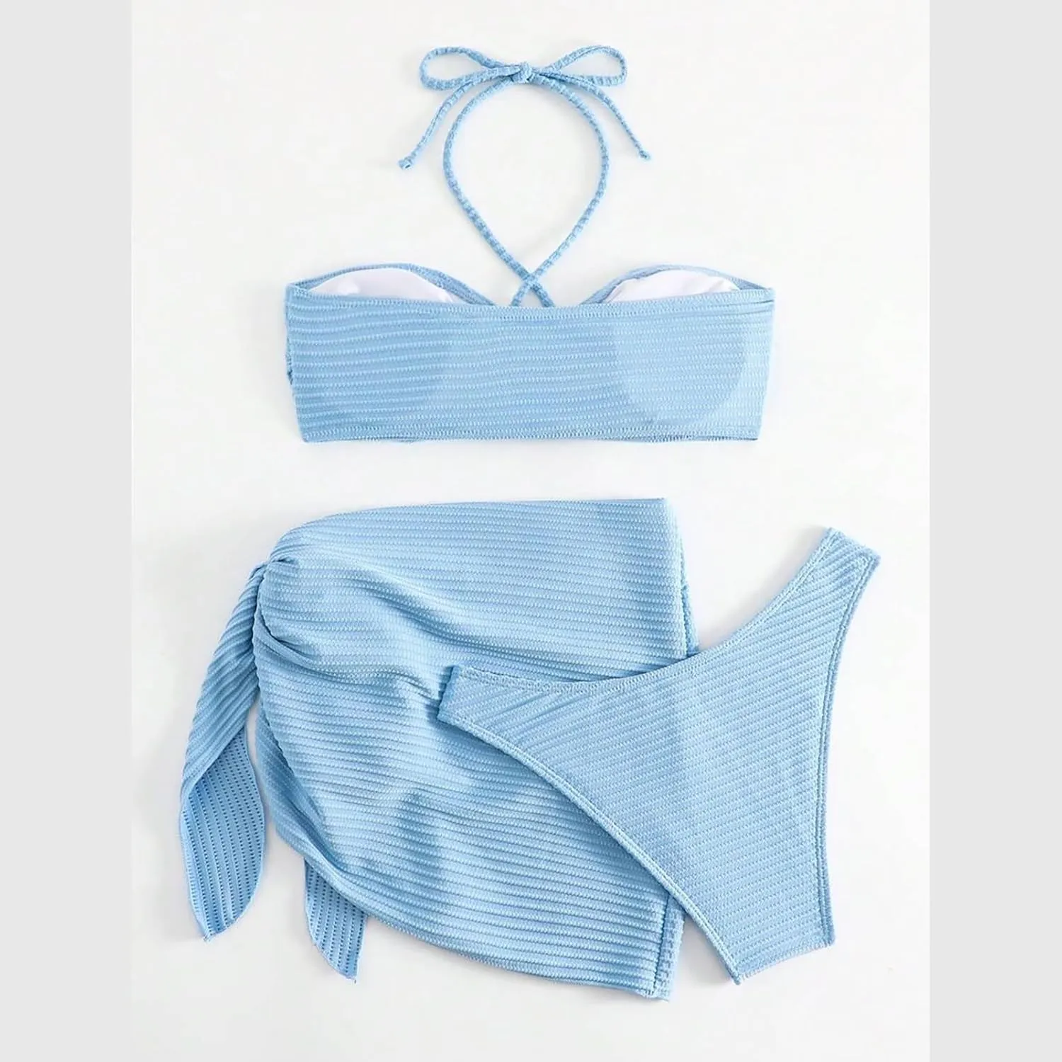 Push Up Bikini Select 3 Piece Bikini Sets for Women Neon Swimsuit Cross Bathing Suit Two Pieces Bandeau Bikinis