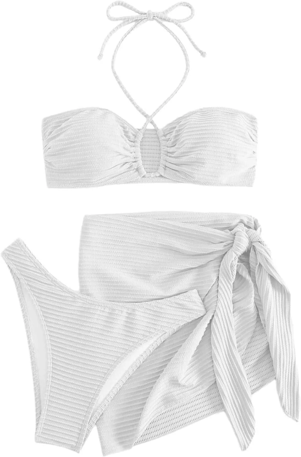 Push Up Bikini Select 3 Piece Bikini Sets for Women Neon Swimsuit Cross Bathing Suit Two Pieces Bandeau Bikinis