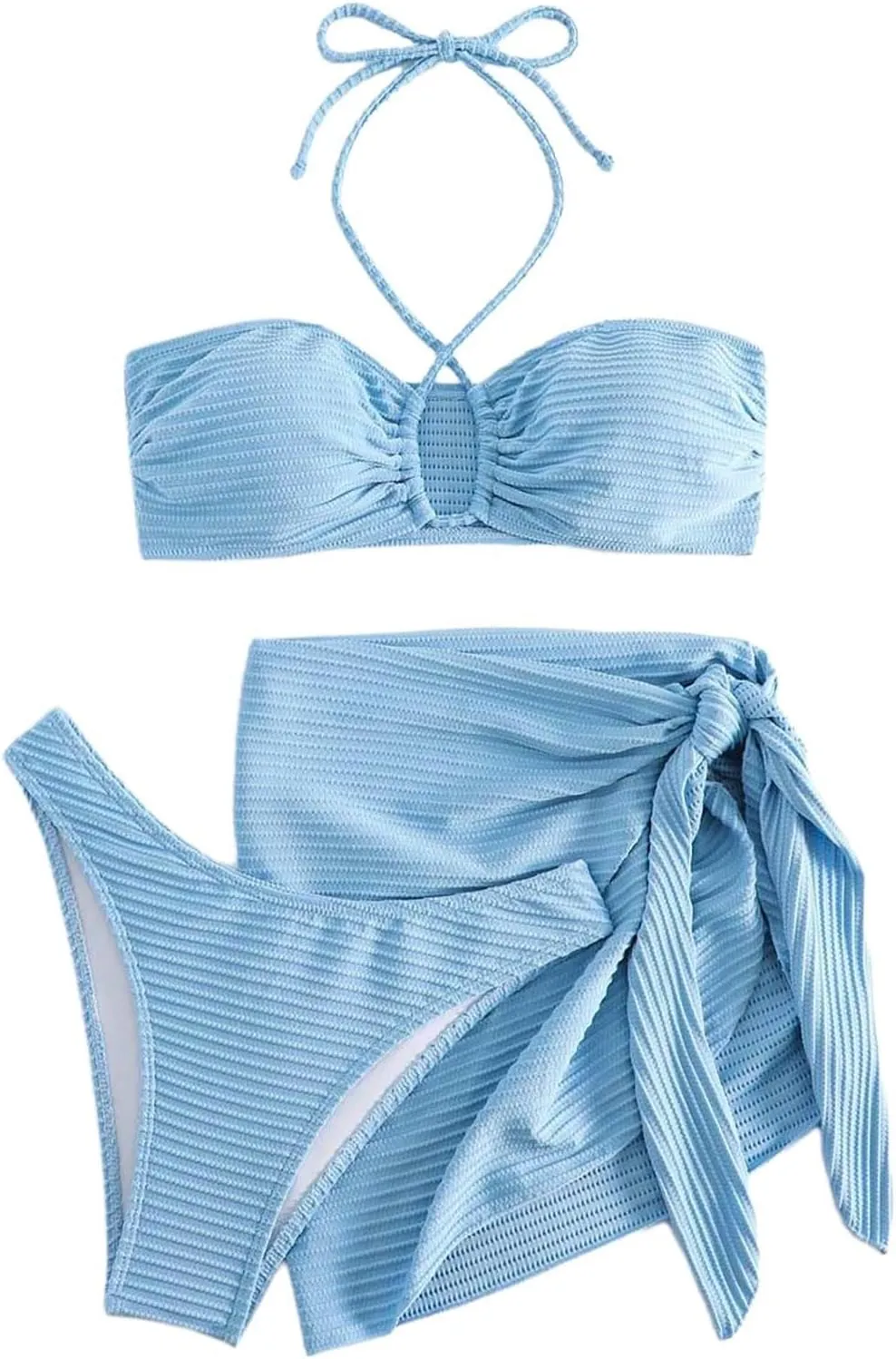 Push Up Bikini Select 3 Piece Bikini Sets for Women Neon Swimsuit Cross Bathing Suit Two Pieces Bandeau Bikinis