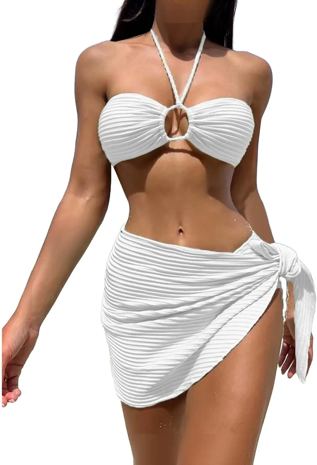 Push Up Bikini Select 3 Piece Bikini Sets for Women Neon Swimsuit Cross Bathing Suit Two Pieces Bandeau Bikinis