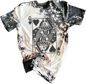 Queen of Hearts T-Shirt for Women Funny Vintage Graphic Tees Cool Cute Queen Tee Casual Short Sleeve Tops Shirts