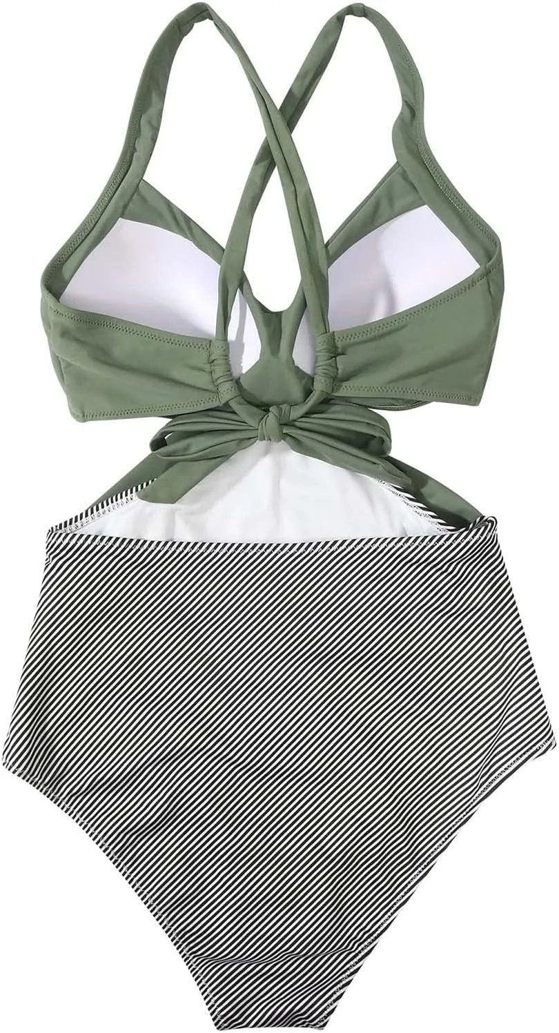 Rvidbe Athletic 1 Piece Swimsuits for Women Training Sport Tummy Control Bathing Suits Sexy Bikinis For Women