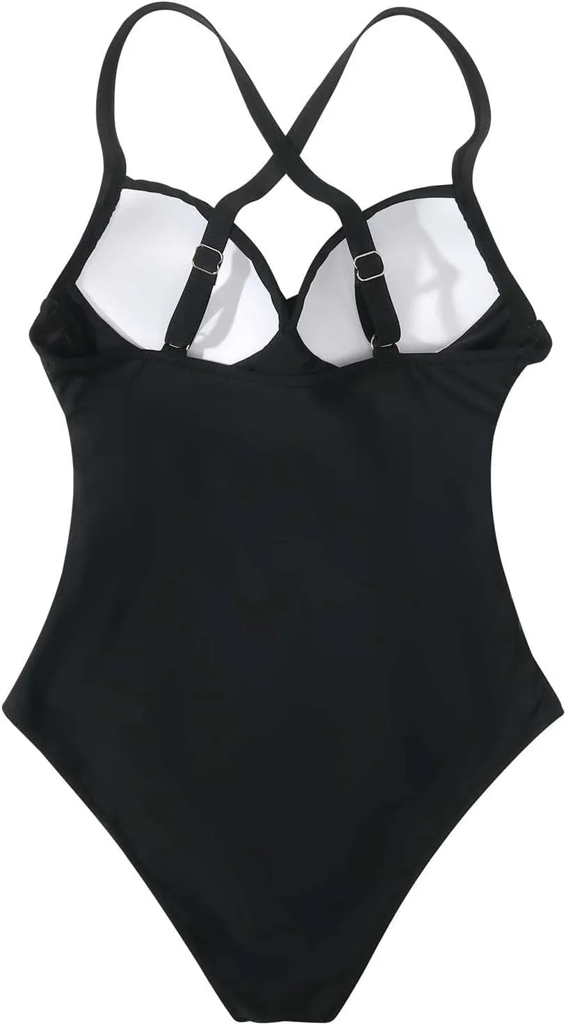 Rvidbe Womens Bikini Swimsuits Women 1 Piece Athletic Swimsuit Competition Bathing Suit Lap Swimming
