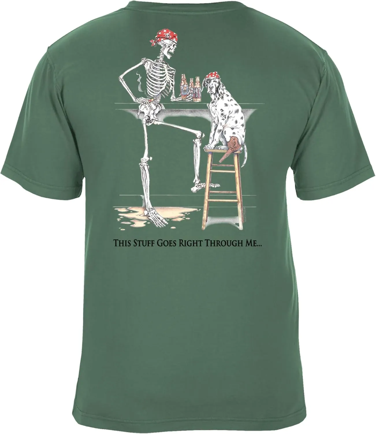 SEA DOG Vintage Graphic T-Shirt Garment Dyed 100% Ringspun Cotton, Relaxed Fit, Pre-Shrunk, Printed in USA - Vintage Bones
