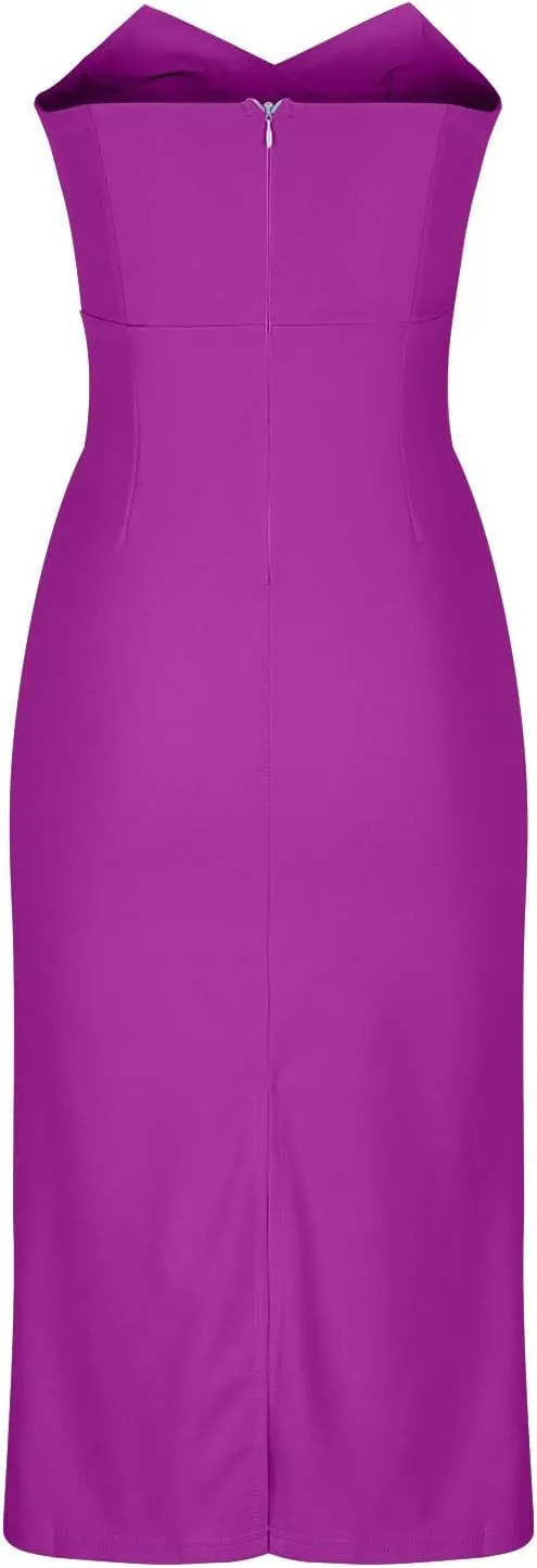 Semi Formal Dresses for Women Sexy Wrap V Neck Bodycon Dress Sleeveless Party Evening Dress Club Wear