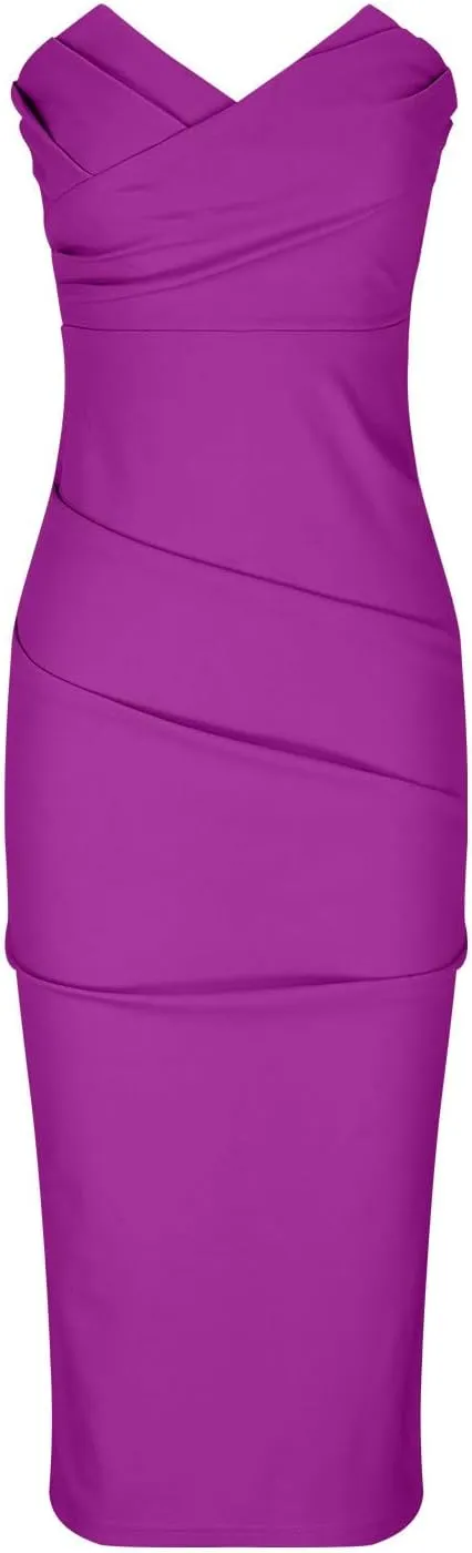 Semi Formal Dresses for Women Sexy Wrap V Neck Bodycon Dress Sleeveless Party Evening Dress Club Wear