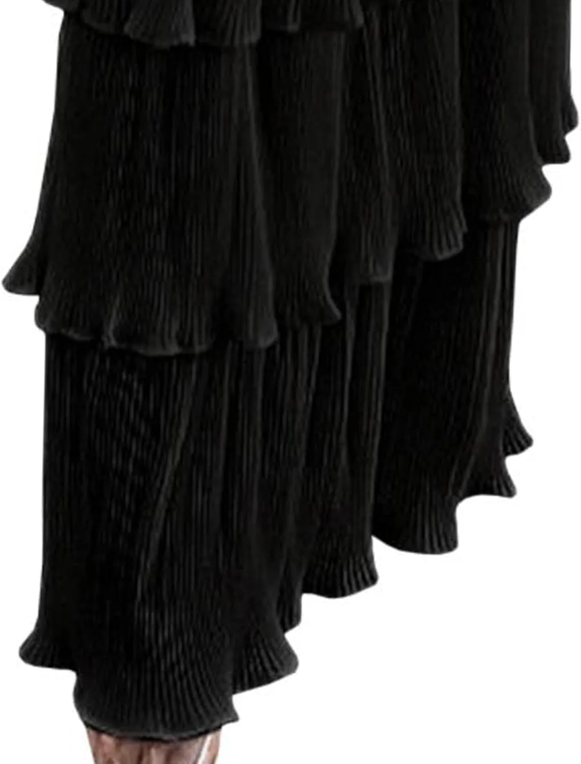 Sexyshine Women's Tube Top Ruffled Tiered Maxi Dress Sleeveless Backless Bodycon Smocked Shirred Party Holiday Long Dress
