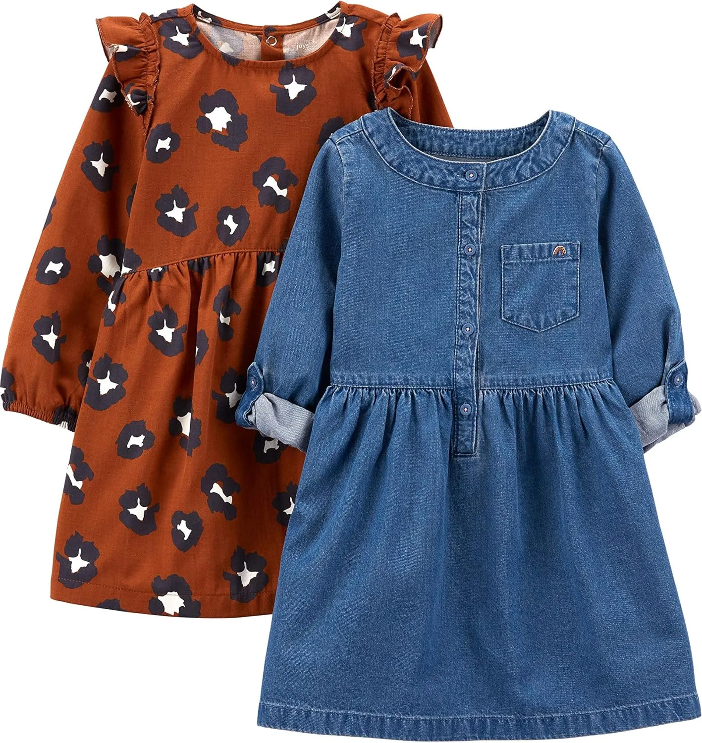 Simple Joys by Carter's Girls' 2-Pack Long-Sleeve Dress Set