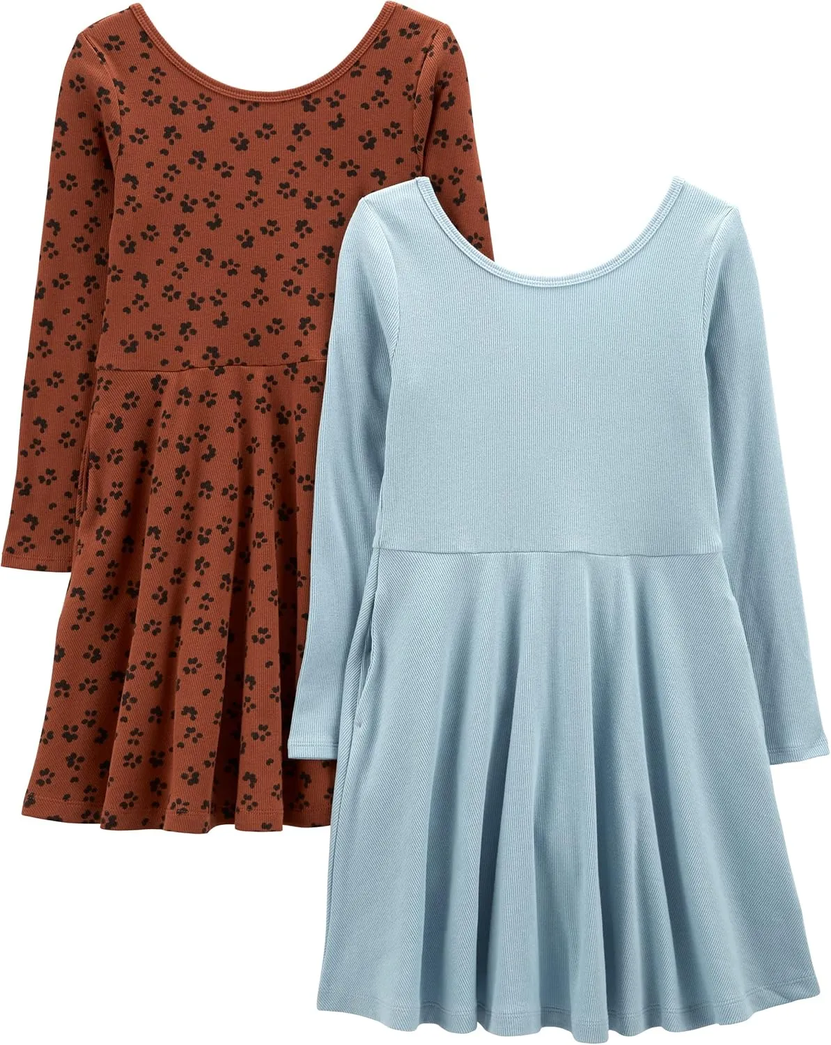 Simple Joys by Carter's Girls' 2-Pack Long-Sleeve Dress Set