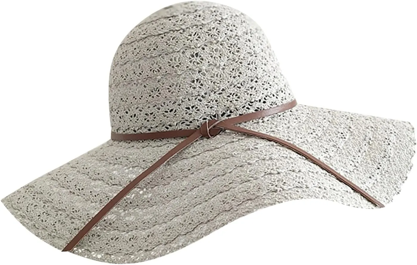 Sun Hats for Women Lightweight Foldable Summer Beach Sun Hat Flower Tea Party Fashionable Wide Brim Bucket Hats