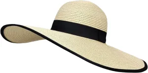 Sun Hats for Women Wide Brim Fedora Straw Hat Outdoor UV Protection UPF 50  Floppy Summer Panama Beach Hats