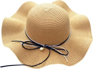 Sun Hats for Women Wide Brim Straw Boater Hat Foldable Packable Beach Hat for Summer