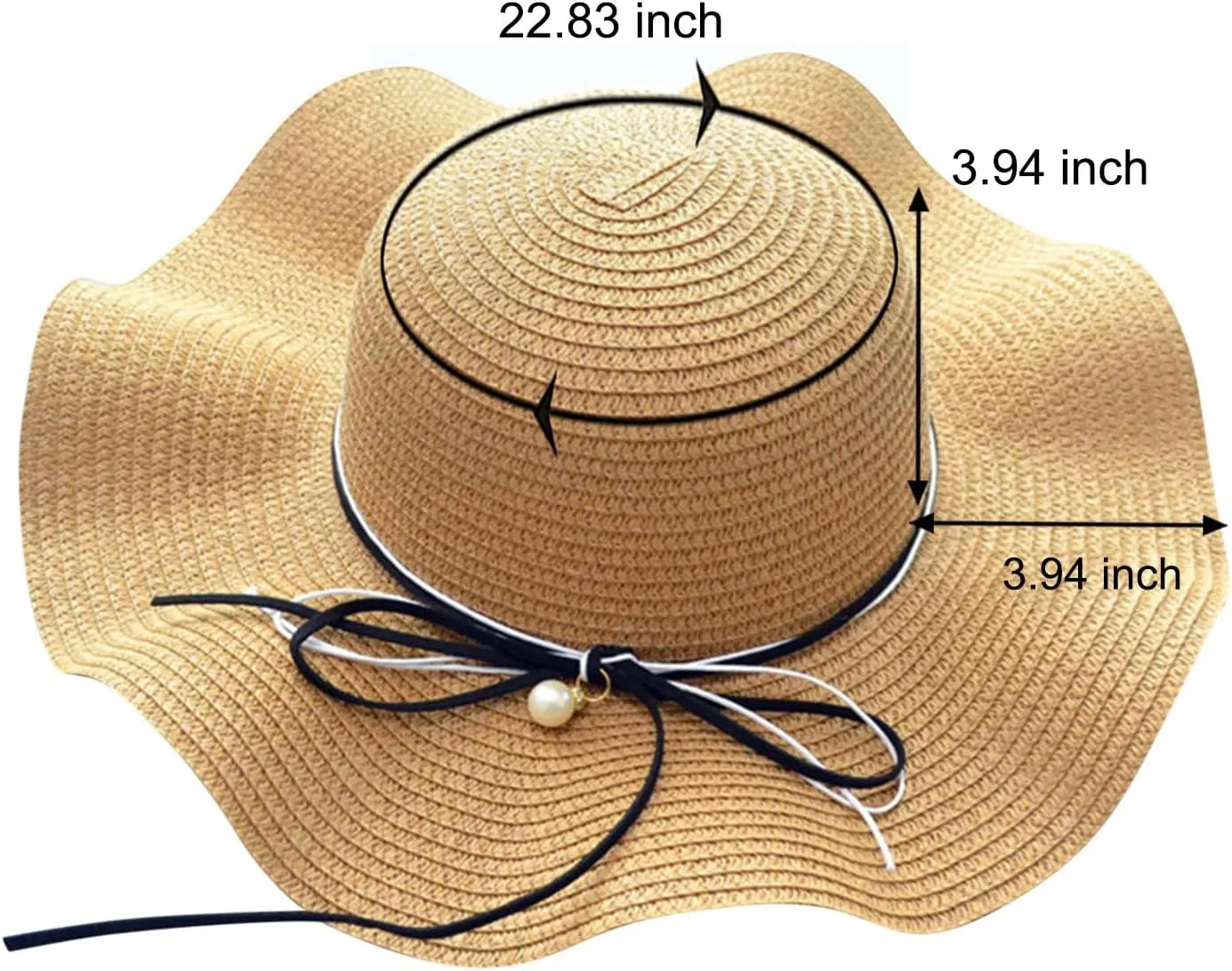 Sun Hats for Women Wide Brim Straw Boater Hat Foldable Packable Beach Hat for Summer