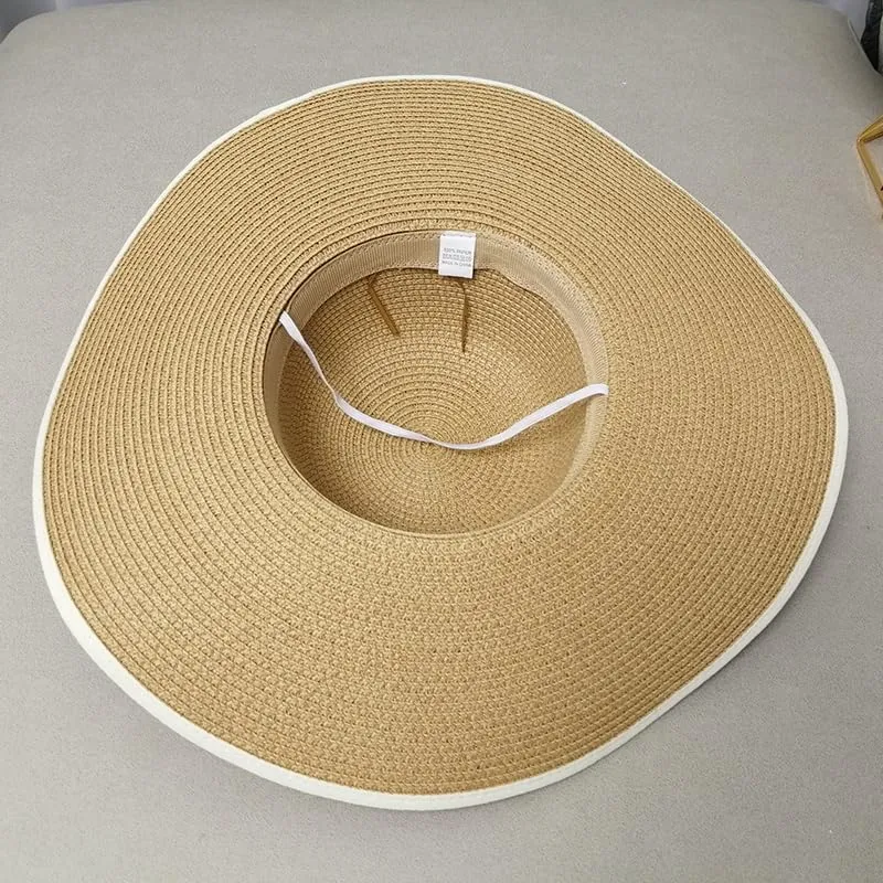 Sun Hats for Women Wide Brim Sun Protection Floppy Straw Hats UV Protection Hats Foldable Summer Beach Hats