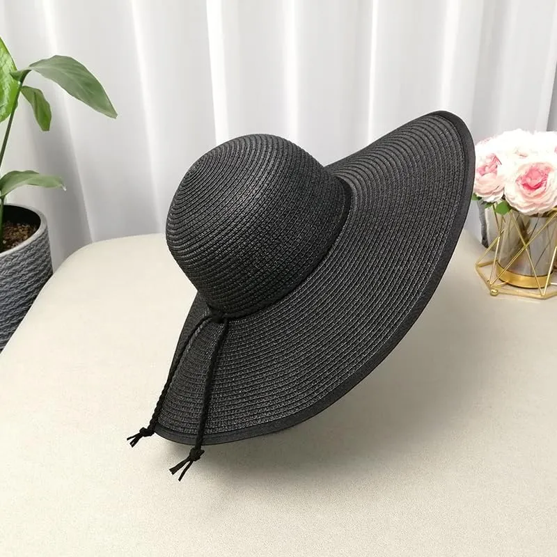 Sun Hats for Women Wide Brim Sun Protection Floppy Straw Hats UV Protection Hats Foldable Summer Beach Hats