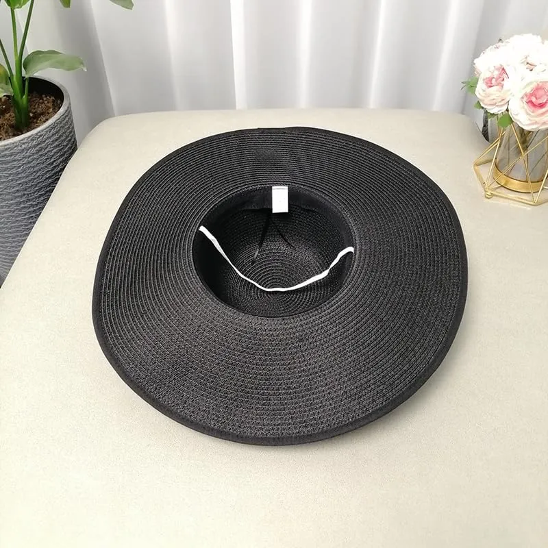 Sun Hats for Women Wide Brim Sun Protection Floppy Straw Hats UV Protection Hats Foldable Summer Beach Hats