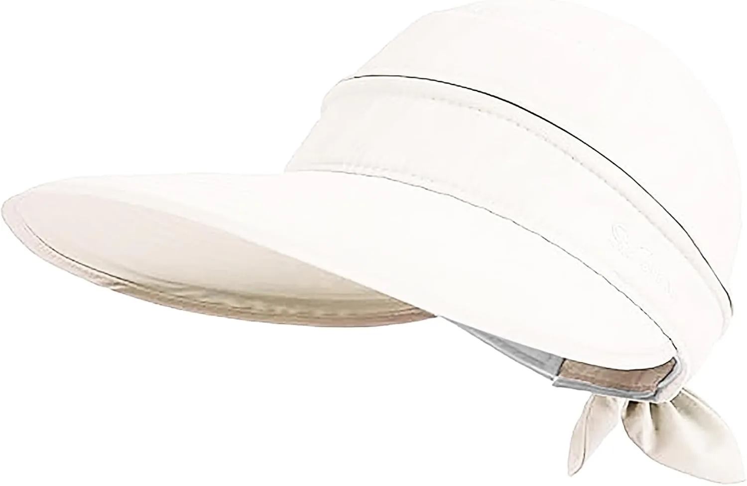Sun Hats for Women with UV Protection Wide Brim Ponytail Visor Cap Summer Beach Outdoor Foldable Hat for Travel