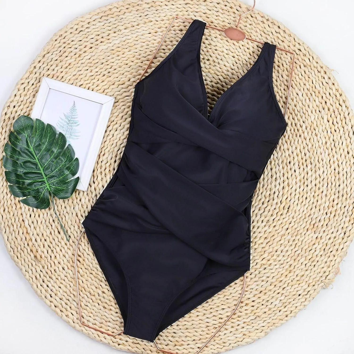 Swimsuits for Women Slimming Bathing Suit Retro Ruched Push Up Vintage Padded Swimwear Swim Suits for Women 2025
