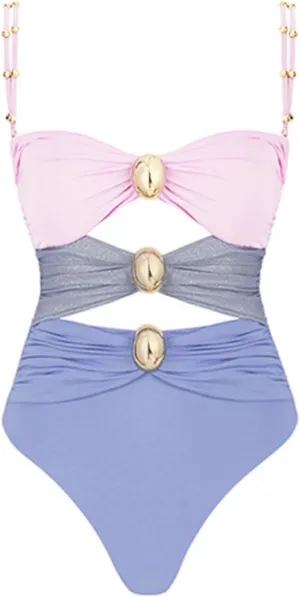 TARIENDY Womens One Piece Swimsuits Cut Out Color Block Bathing Suits Ruched Beach Swimwear Summer Sexy Swim Suits Trendy