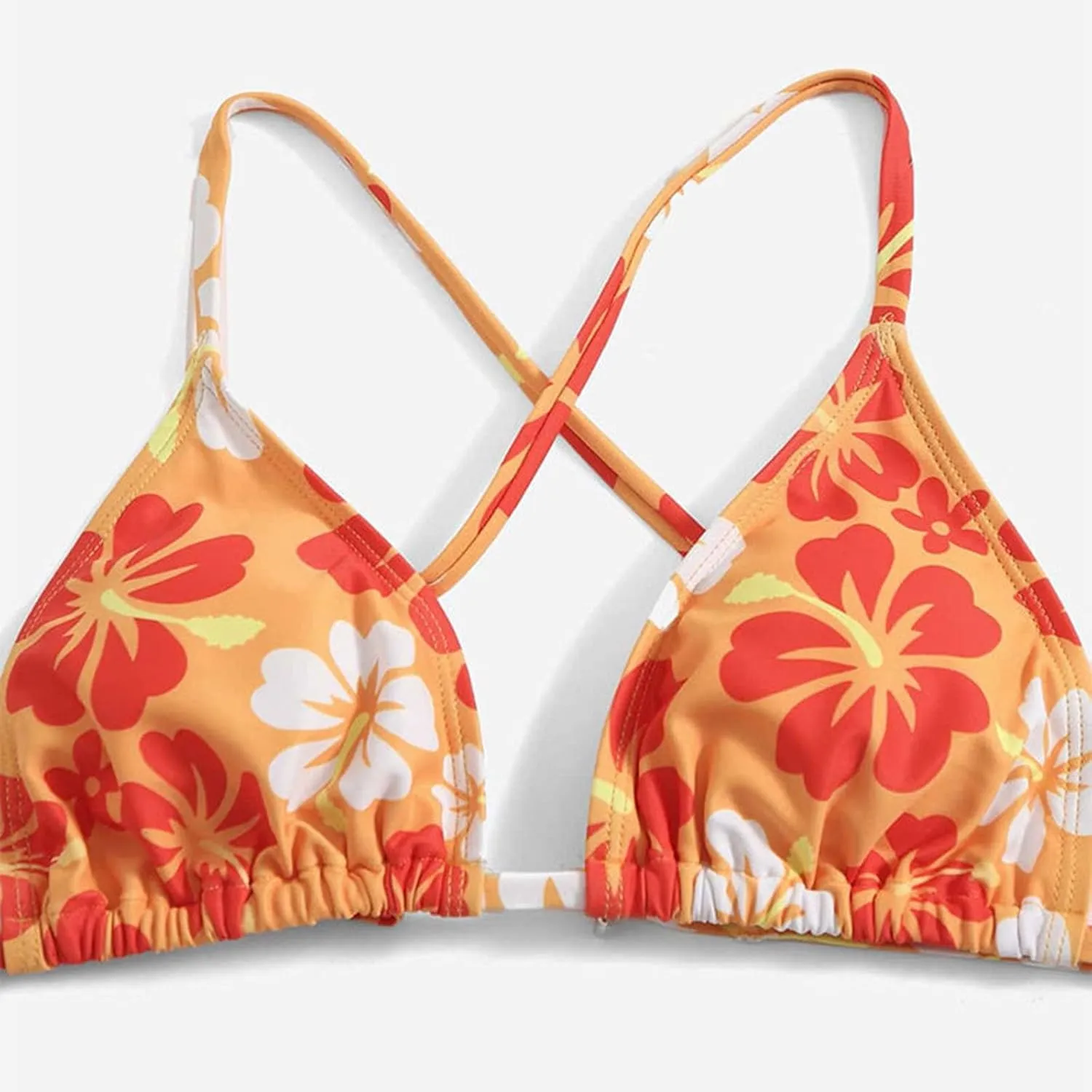 Teens Girls Flower Swimsuit 3 Piece Bathing Suits Cute Quick Dry Bikini Tankini Sets with Skirt Cover up for Swimwear