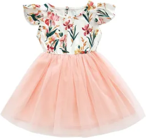 Toddler Baby Girls Tutu Dress Ruffle Sleeveless Floral Princess Dress Summer Clothes Outfits
