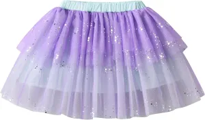 VIKITA Girls Layered Tutu Skirt Party Tulle Skirts Princess Dress Birthday Outfit