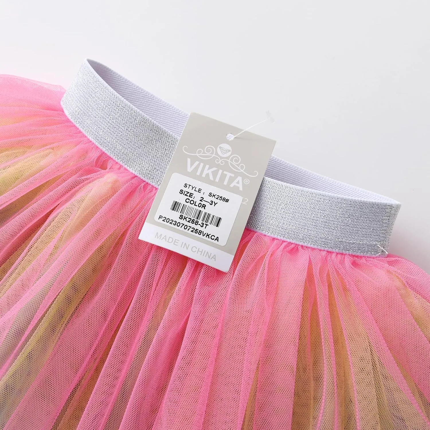 VIKITA Girls Layered Tutu Skirt Party Tulle Skirts Princess Dress Birthday Outfit