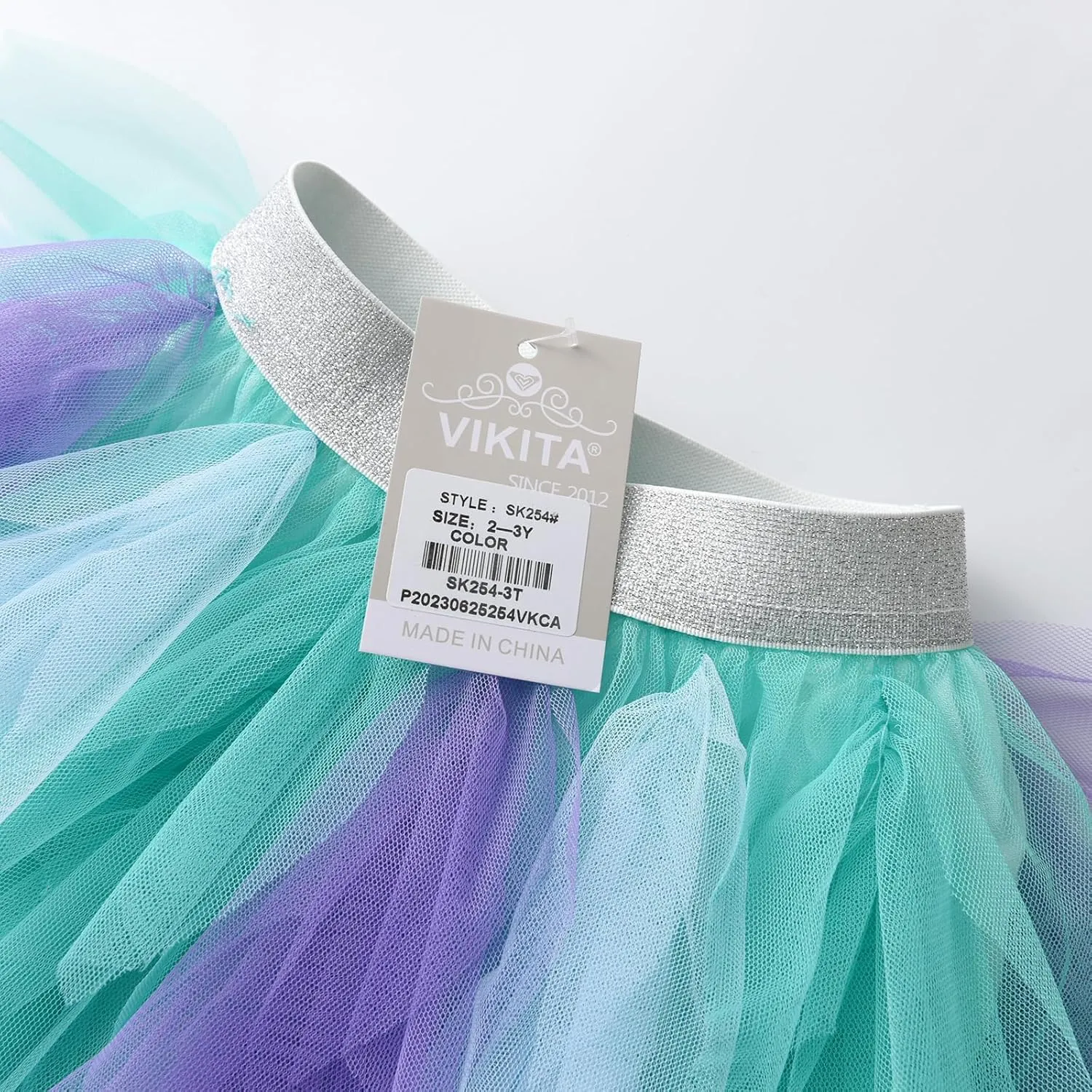 VIKITA Girls Layered Tutu Skirt Party Tulle Skirts Princess Dress Birthday Outfit