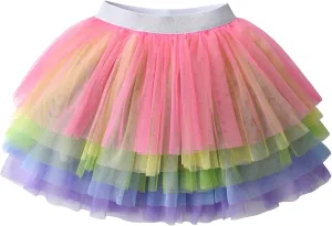 VIKITA Girls Layered Tutu Skirt Party Tulle Skirts Princess Dress Birthday Outfit