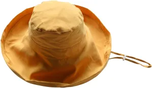 Wide Brim Sun Hats Women Cotton Floppy Roll-Up Bucket Hat Packable Summer Beach Hat UV Protection Travel Accessories