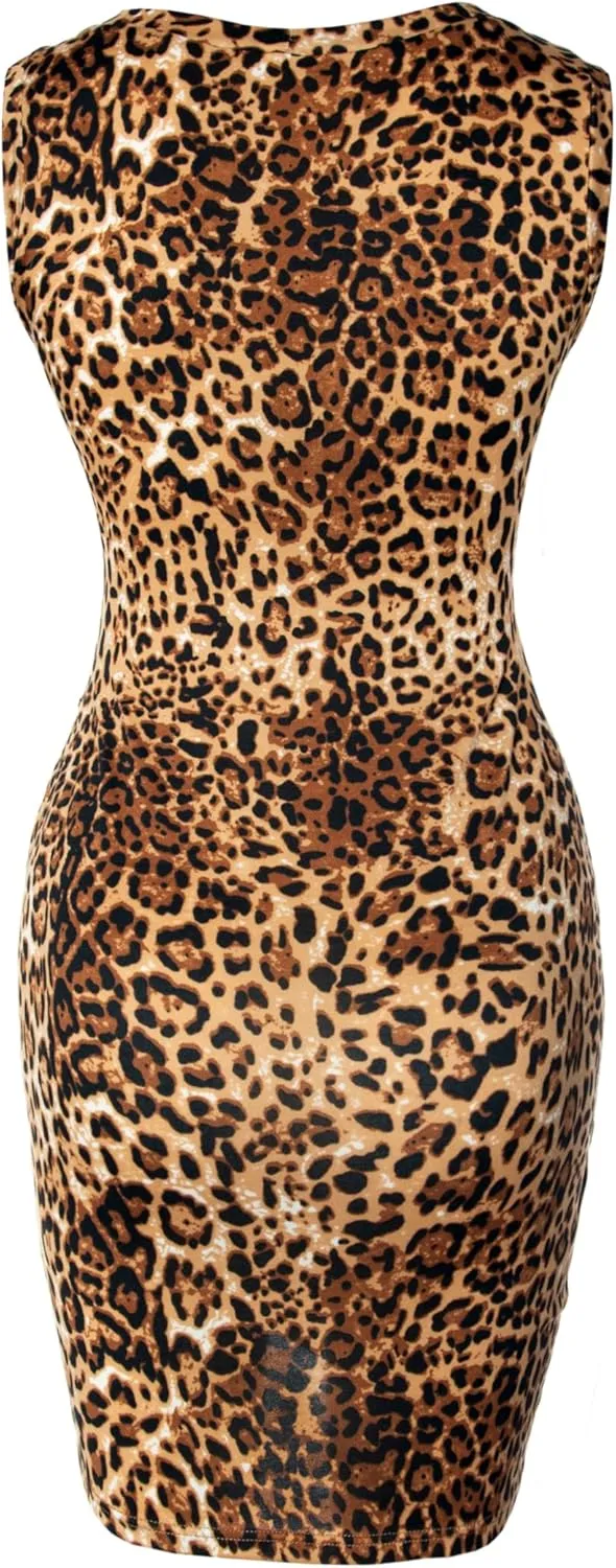 Women's Casual Crew Neck Bodycon Sleeveless Dress (S-3XL)