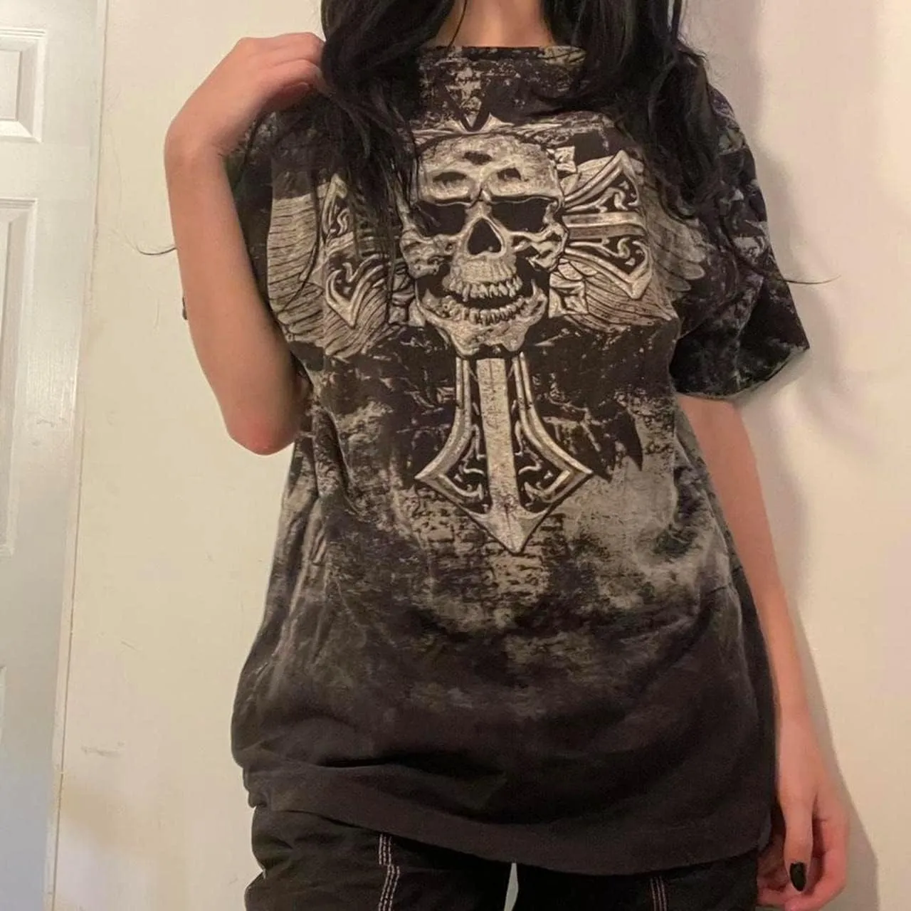 Womens E-Girls Short Sleeve T-Shirt Y2k Graphic Print Emo Tops Crewneck Fairy Grunge Tee Tops Aesthetic Summer Clothes