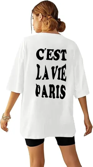 Womens Oversized Tshirts Graphic Tees: Casual Cute Short Sleeve Baggy Shirt Loose Fit Summer Top