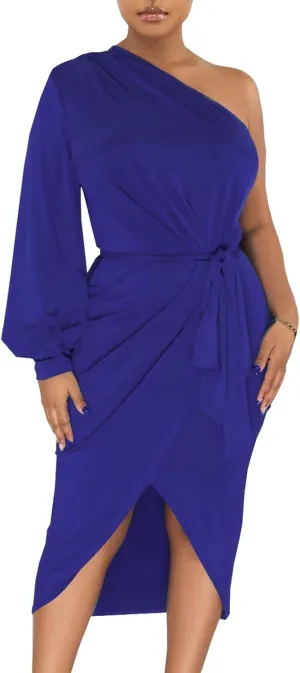Women's Sexy Deep V Neck Dress Long Sleeve Ruched Bodycon Midi Club Dresses
