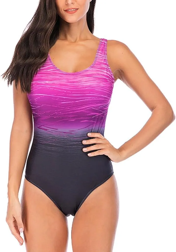 Women's Smooth Seamless Swimsuits Tummy Control Slimming Bathing Suits High Waisted Backless Sleeveless Swimwear 2025