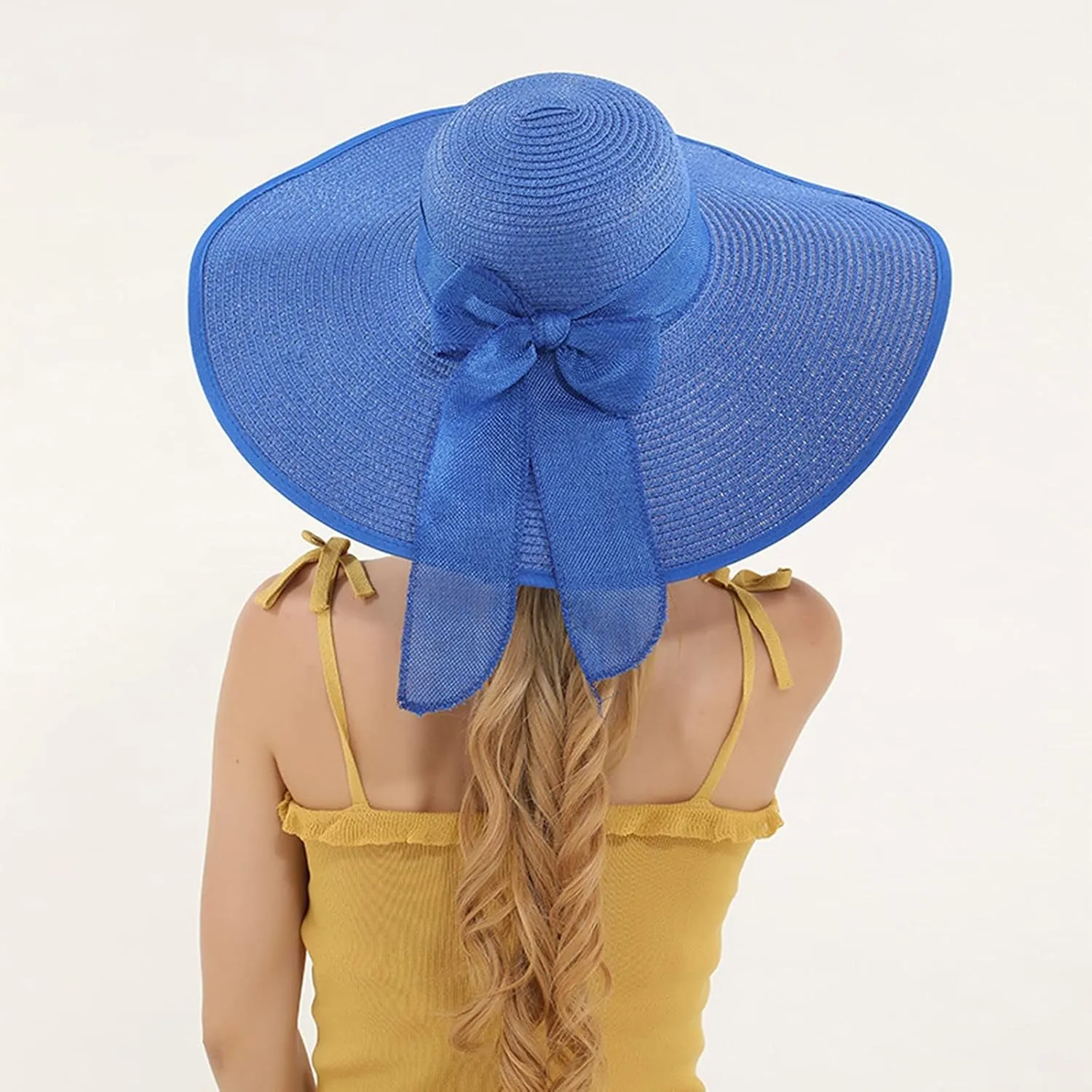 Women's Solid Sun Straw Roll Up Vintage Panama Beach Travel Hat
