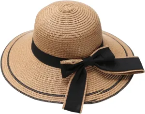 Womens Sun Hat Summer Foldable Summer Wide Brim Straw Beach Hat Large Floppy Foldable Roll Up Beach Cap Sun Hat
