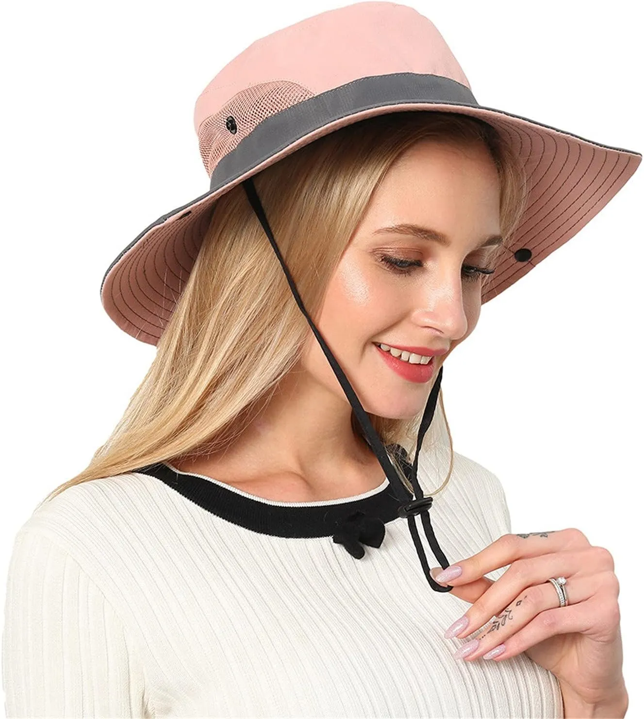 Womens Sun Straw Hats Casual Sun Hat Wide Brim Foldable Roll up Cap Summer Adjustable Beach Hat Beach Caps for