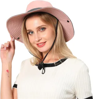 Womens Sun Straw Hats Casual Sun Hat Wide Brim Foldable Roll up Cap Summer Adjustable Beach Hat Beach Caps for